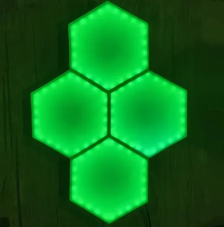 پنل دیواری طرح گیمینگ شش ضلعی مدل S1 مجموعه 4 عددی