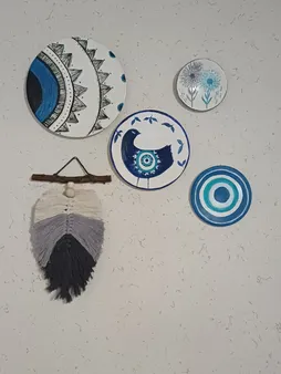 آویز بافتنی مدل مکرومه کد MacHang646