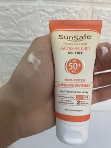 تجریه خرید کرم ضدآفتاب بی‌رنگ سان‌سیف SPF50 مدل ACNE-FLUID مناسب پوست مختلط، حجم 50 میلی‌لیتر