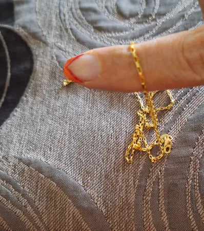 زنجیر طلا 18 عیار زنانه طلای مستجابی مدل آجری  کد 50