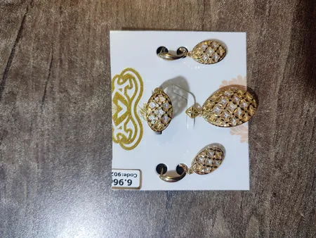 نیم ست طلا 18 عیار زنانه طلای مستجابی مدل آوا کد 67149