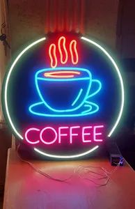 تجریه خرید تابلو ال ای دی مدل نئونی طرح کافه 3