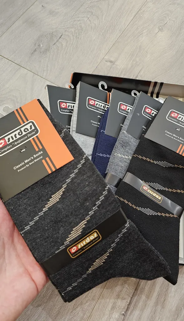 جوراب ساق بلند مردانه سیرداش مدل 134 بسته 6 عددی