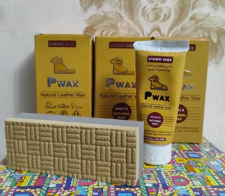 واکس کفش چرم پی واکس کد px به همراه اسفنج