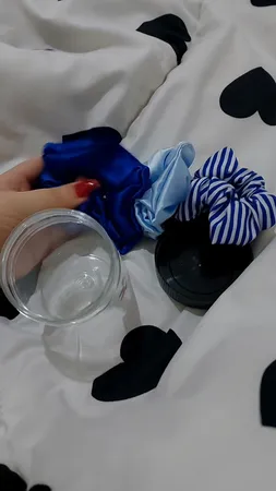 کش مو زنانه پاپلی مدل اسکرانچی ساتن بسته 3 عددی