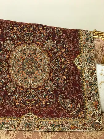 رومیزی ترمه نگین خاتم یزد طرح افشاری کد ZRSH