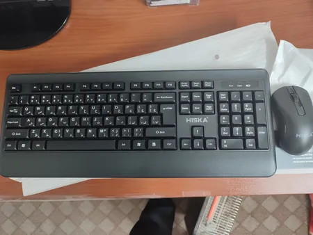 کیبورد و ماوس هیسکا مدل H-MK15W، سوییچ ممبران،Full-Size