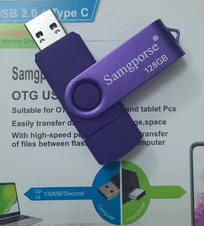 فلش مموری سمگپرس مدل OTG USB Type C ظرفیت 128 گیگابایت