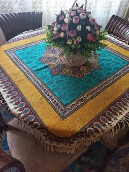 رومیزی قلمکار عطریان طرح ترنج