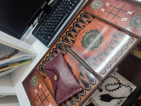 بازی فکری منچ و شطرنج کد 01 مجموعه 5 عددی