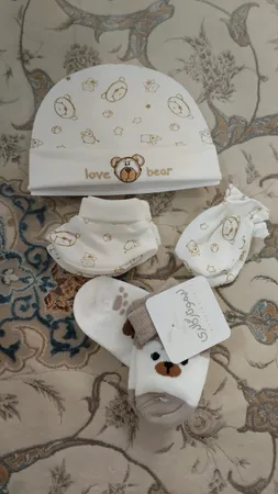 جوراب نوزادی لیمونار گالری مدل تدی کد 01 بسته 2 عددی