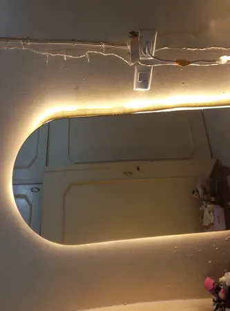 آینه مدل قدی هلالی بک لایت کد 170