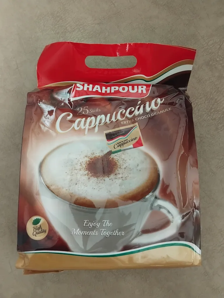 کاپوچینو شاهپور - 580 گرم بسته 25 عددی