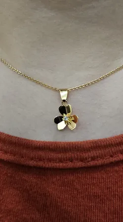 آویز گردنبند طلا 18 عیار زنانه طلای مستجابی مدل گل T1908 K کد 1236589