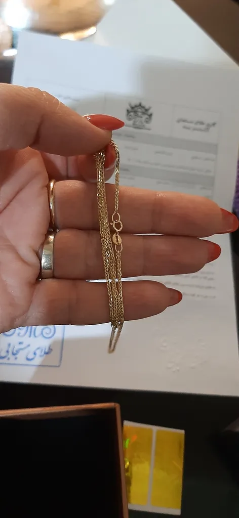 زنجیر طلا 18 عیار زنانه طلای مستجابی مدل میرو کد Zb40
