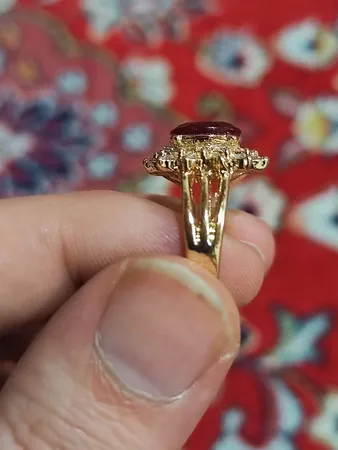 انگشتر زنانه مدل یاقوت صنعتی کد 400