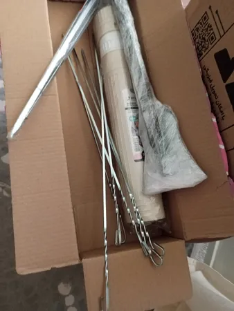 سیخ استیل جگر مدل پیچ دار بسته 6 عددی