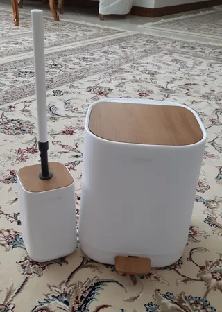 ست سطل و فرچه کنتراست مدل 9900 طرح چوب