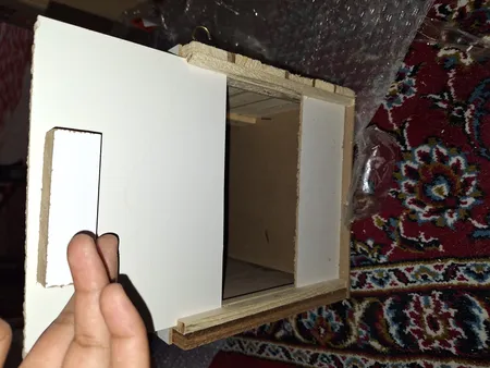 لانه پرنده مدل عروس هلندی درب کشویی طرح چوبی