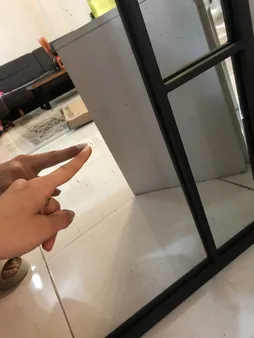 آینه مدل قدی فلزی طرح تاج پایه دار F-180