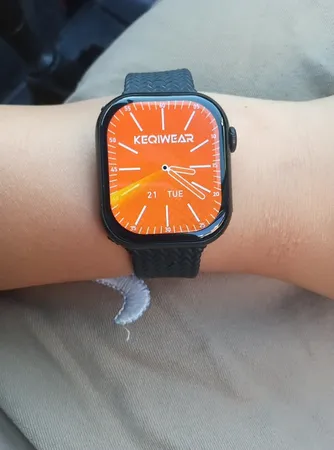 ساعت هوشمند 45 میلی‌متری کیوکویر مدل KW25 MAX series 10 با بند سیلیکونی