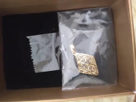آویز گردنبند طلا 18 عیار زنانه طلای مستجابی مدل  لوزی آوا کد 07
