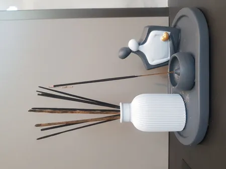 ست 4 تکه جاعودی سنگی طرح عاشقانه مدل MD046