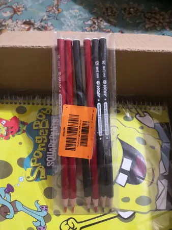 مداد قرمز آریا کد 3002 بسته 6 عددی