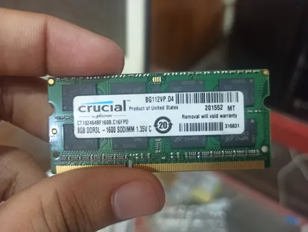 رم لپ تاپ کروشیال مدل DDR3L 1600MHz ظرفیت 8 گیگابایت