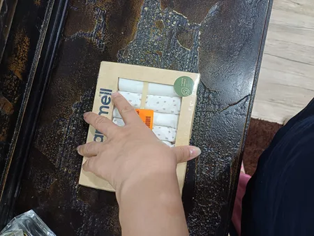 دستمال دست وصورت نوزاد کارامل مدل 2304 مجموعه 7 عددی