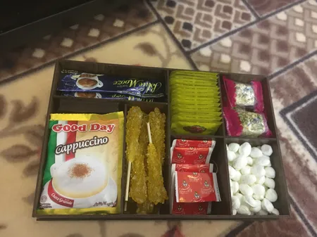 جعبه رومیزی تی بگ و تنقلات و زیر لیوانی مدل nova کد KU27