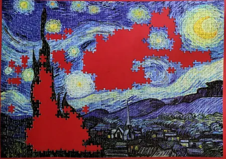 پازل 1000 تکه ریکوردی طرح شب پرستاره ونگوگ کد 340