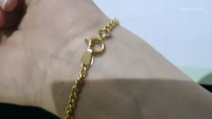 تجریه خرید دستبند طلا 18 عیار زنانه مدل  crt7