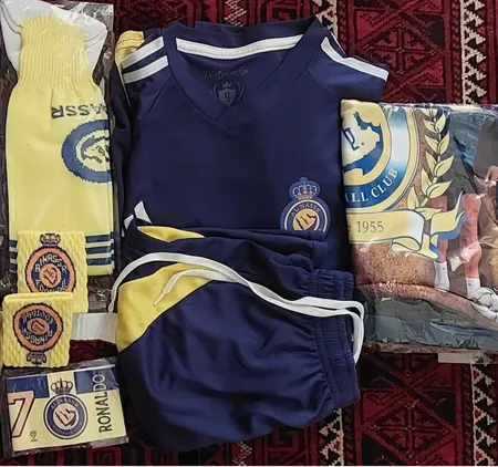 ست 7 تکه لباس ورزشی پسرانه مدل النصر طرح رونالدو 2025s