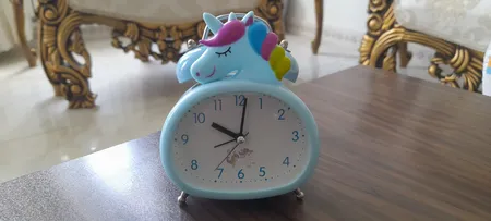 ساعت رومیزی کودک مدل یونیکورن  کد   Blue -818