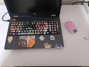 تجریه خرید استیکر لپ تاپ توییجین و موییجین طرح حیوانات کد 18 مناسب برای لپ تاپ 15.6 اینچ به همراه برچسب حروف فارسی کیبورد