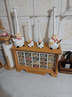 مجسمه آشپز کلاه بلند شیانچی مدل 020020224 مجموعه 4 عددی