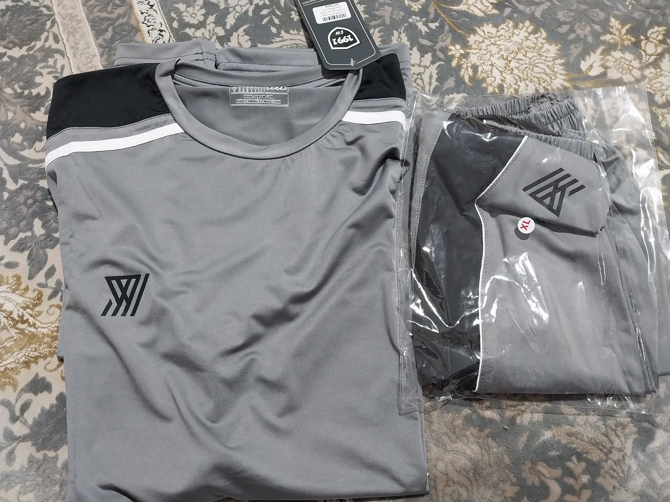 ست تی شرت و شلوارک ورزشی مردانه نوزده نودیک مدل ST1918 DGB