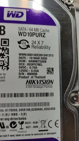 هارددیسک اینترنال وسترن دیجیتال مدل Purple WD10PURZ ظرفیت 1 ترابایت