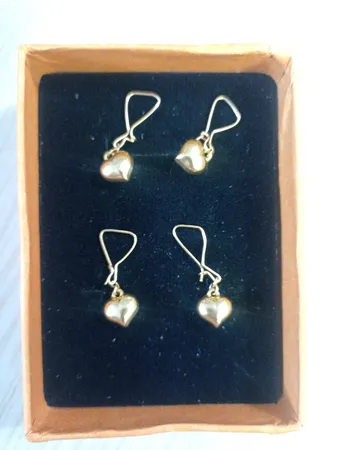 گوشواره طلا 18 عیار زنانه مایا ماهک مدل ME1068 طرح قلب 3 بعدی