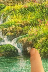 تجریه خرید تابلو فرش ماشینی طرح روستا کد ۷۰۱۳