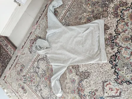 هودی مردانه طرح ساده مدل M1 رنگ طوسی