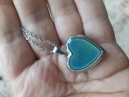 گردنبند زنانه مدل قاب عکس جادویی حرارتی طرح قلب