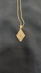 آویز گردنبند طلا 18 عیار زنانه طلای مستجابی مدل  لوزی آوا کد 07