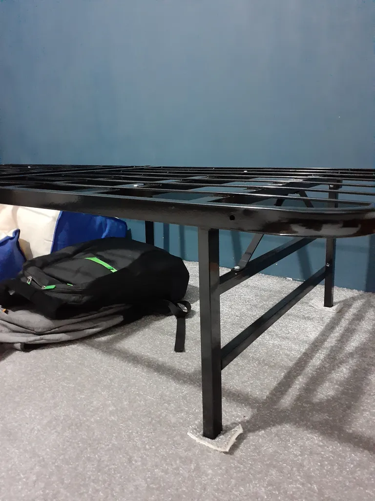 کفی تخت خواب مدل تاشو پایه بلند تکنفره سایز 195×85 سانتی متر