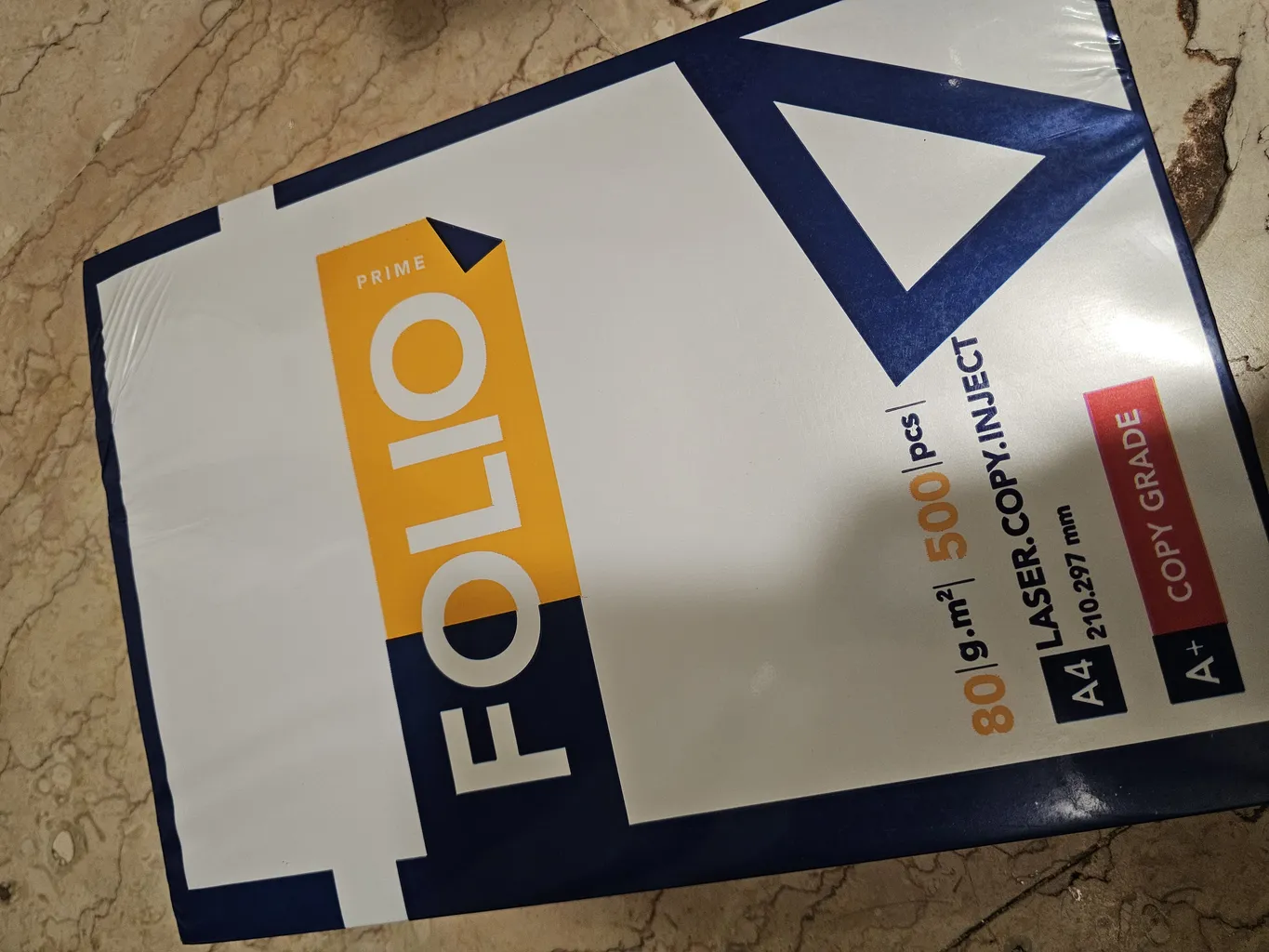 کاغذ A4 فولیو پرایم مدل +A بسته 2500 عددی