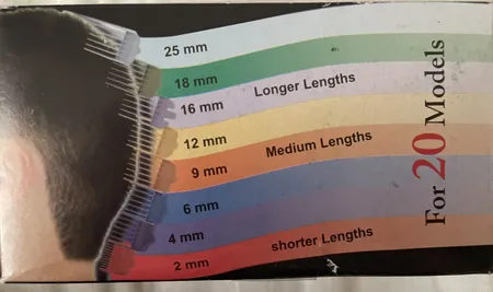 ست شانه 8 عددی ماشین اصلاح موزر کد 0016