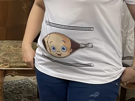 تی شرت آستین کوتاه بارداری طرح زیپ کد 3950