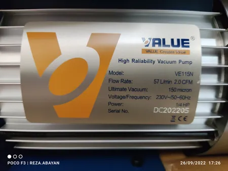 پمپ وکیوم ولیو مدل VEN