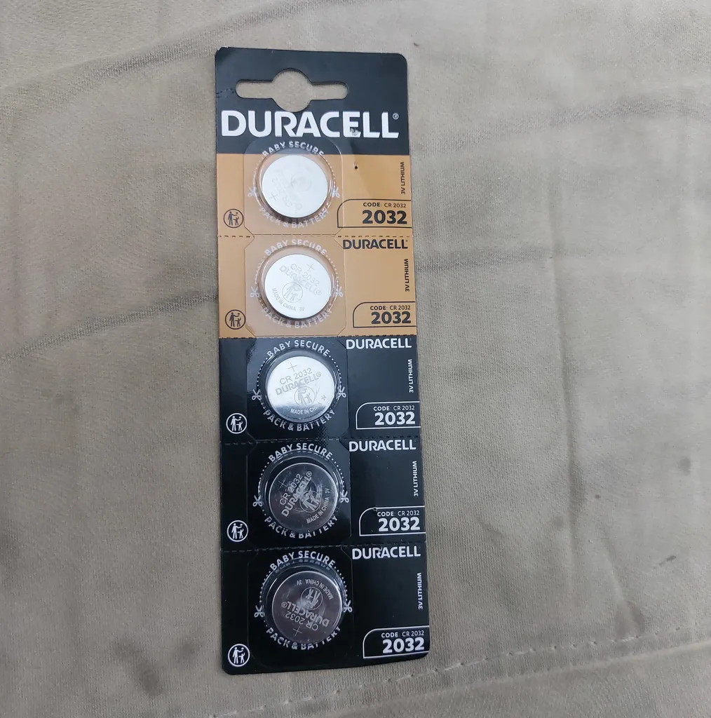 باتری سکه ای دوراسل مدل CR - 2032 بسته پنج عددی